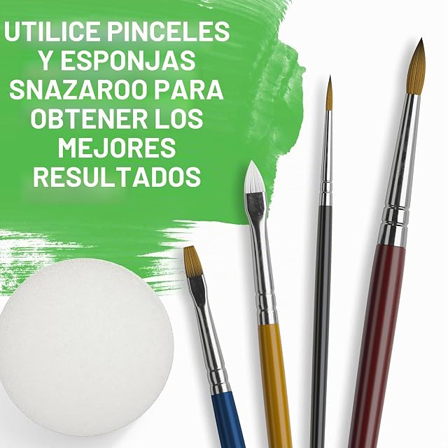 Foto 4 de 7 de Snazaroo - Pincel profesional para pintura facial, ancho plano, color blanco