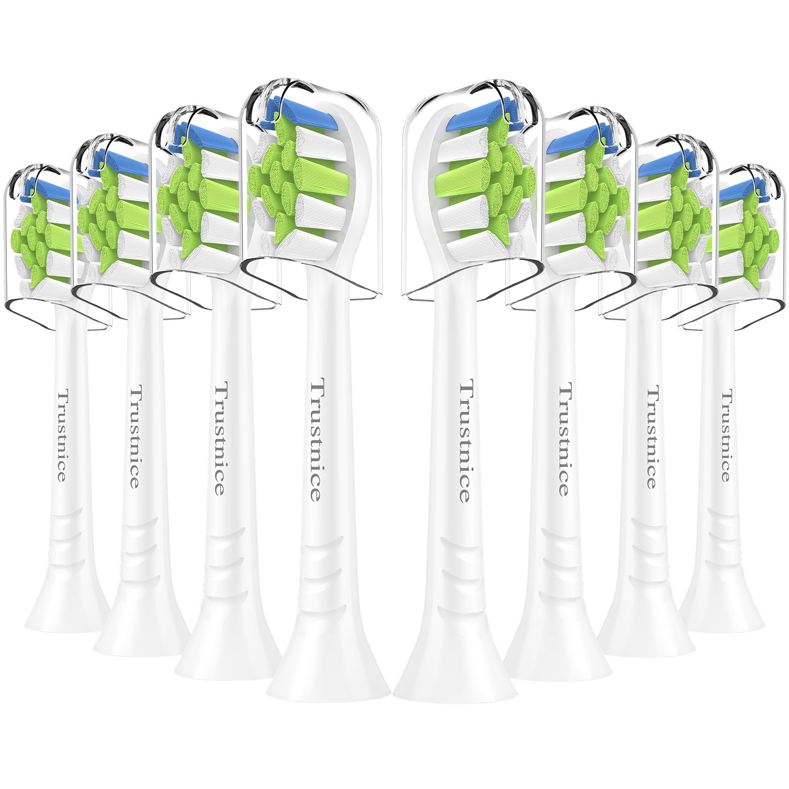 Trustnice Toothbrush Heads Compatible with Philips Sonicare Toothbrush, Replacement Brush Heads for EasyClean, Gum Health, HealthyWhite Brush Snap-On Handles, 8 Pack