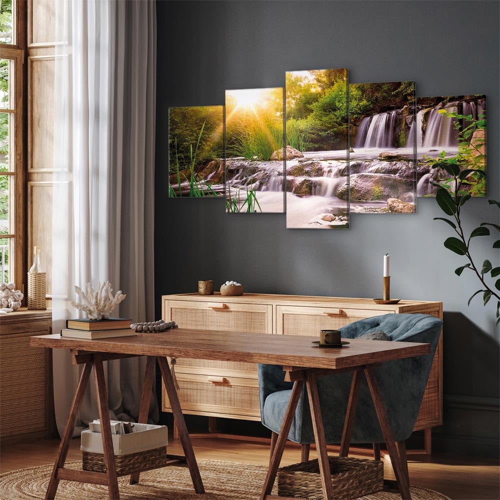 Cuadros B&D XXL - Quadro 200x100 cm 5 Pezzi - Stampa su Tela Strutturata XXL Grande - Quadri Moderni Componibili Camera da Letto Matrimoniale - Stampe da Parete Arte -
