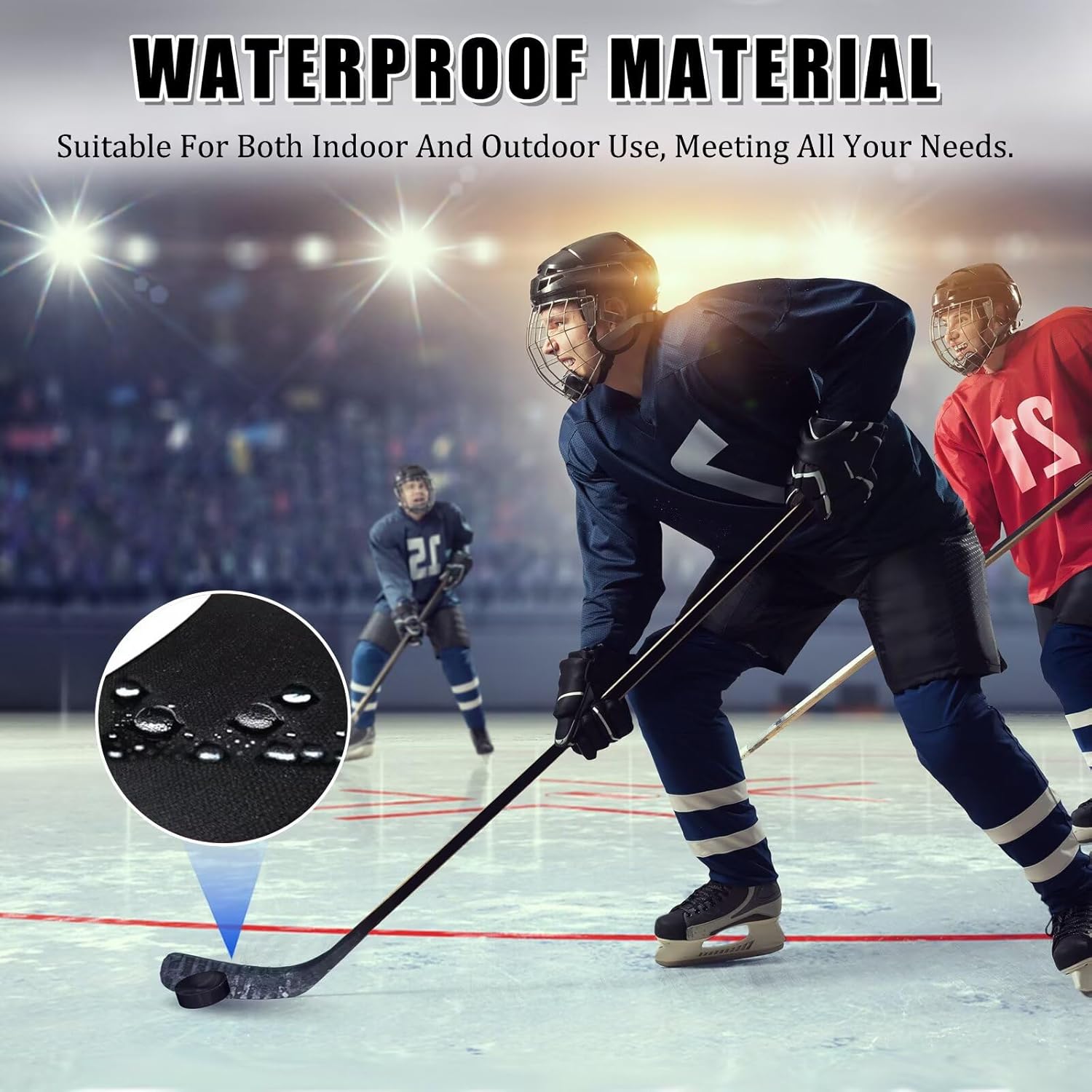 10 Roll Black Hockey Tape, Fabric Anti-Slip Grip Tape, Versatile Stick Wrap for Hockey Sticks, Baseball Bats, Boxing, Rock Climbing, Pull Up Bar and Sports Gear