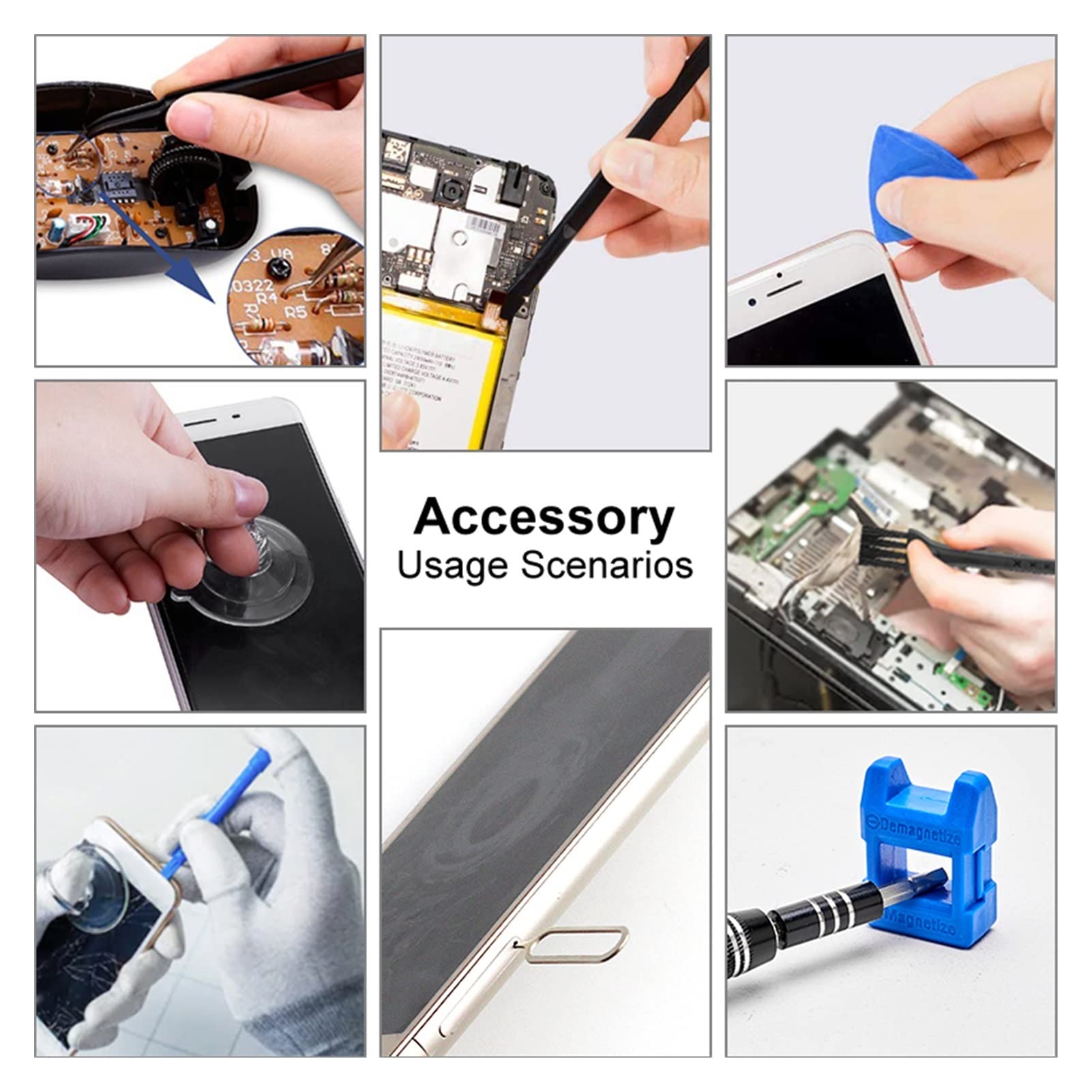 Set di cacciaviti di precisione Punte per cacciavite Punte per cacciavite esagonali magnetiche Kit di Strumenti per la Riparazione di componenti elettronici