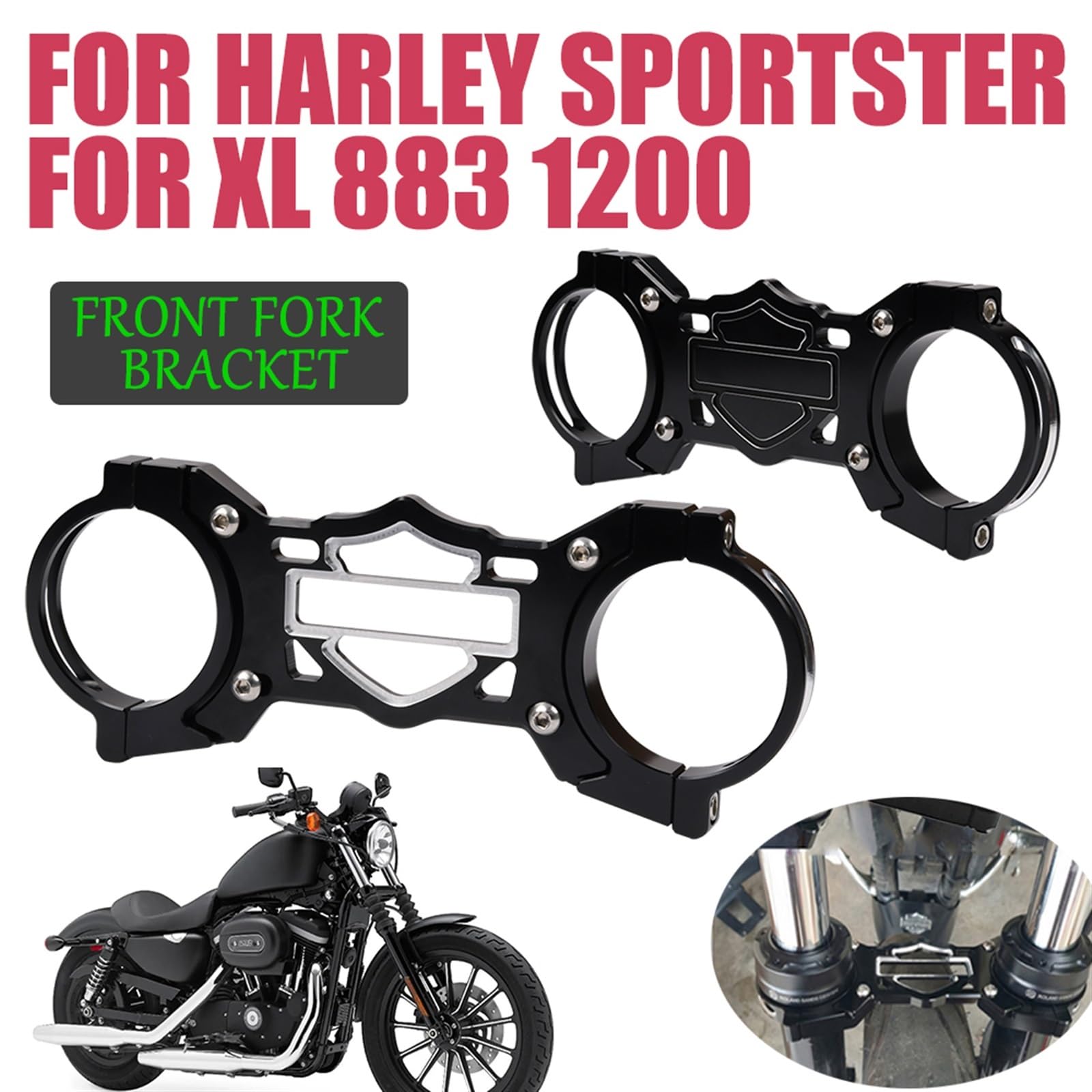 2 Riflettori Per Forcella Moto - Amber Slider Legs Per Dyna, Softail, Sportster 883/1200 Fatboy - Foto 7