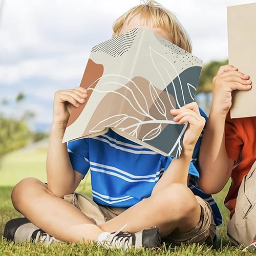 Miniatura 4 de FKELYI Fundas elásticas para libros jumbo, lavables, reutilizables, fundas de libro impresas con flores hippie para libros de texto, tapa dura de