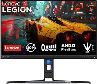 Lenovo Legion R24e | 24" (60.9cm) FHD 180Hz Gaming Monitor | 0.5ms, AMD FreeSync, 99% sRGB, 1xHDMI 2.1 TMDS, 1xDP 1.4| Tilt, Swivel, Pivot, Height Adjust | Black | 67CCGAC4IN