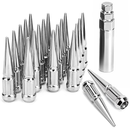 DYNOFIT Tuercas de rueda de 0.472 in x 1.5 pulgadas, 20 tuercas de llanta M12x1.5, tuercas de extremo cerrado de 3.35 pulgadas de alto con 1 llave