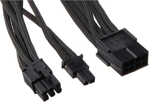 Prolunga Cavo Alimentazione EPS12V 8pin Silverstone PP07-EPS8R, 30cm, Rosso, Con Manicotto