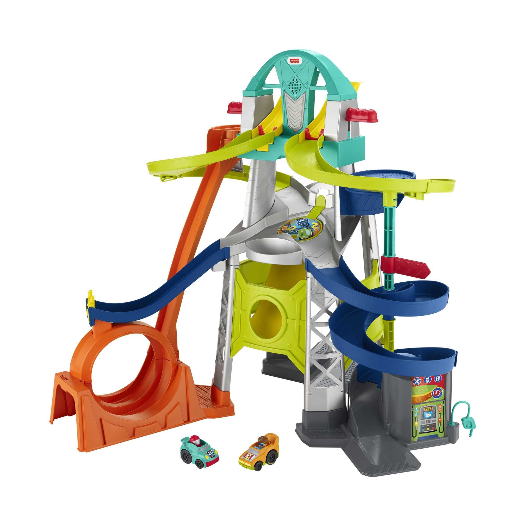 Fisher-Price Little People Pista de Carreras con Lanzador y Loops (Mattel GMJ12)
