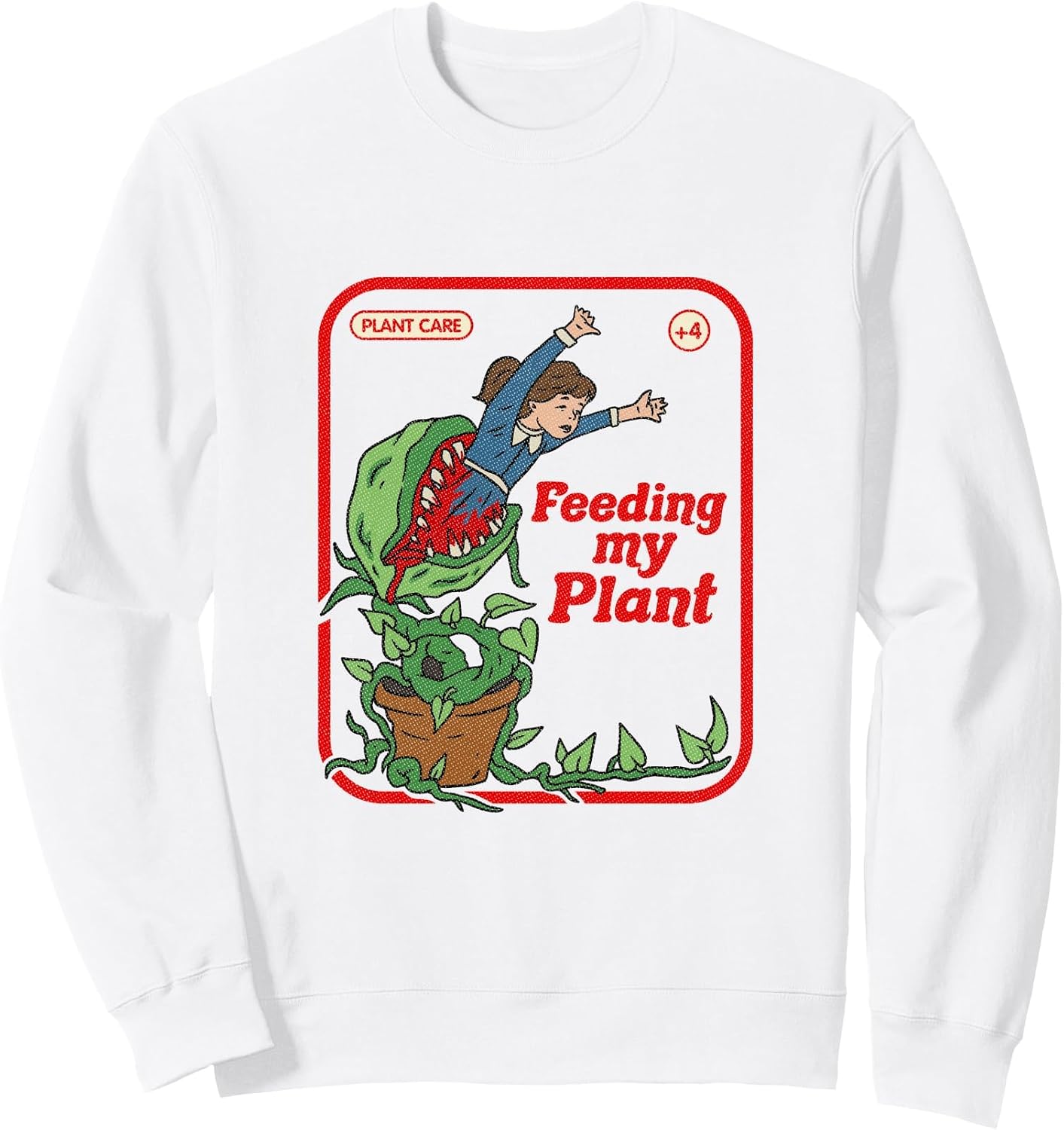 Feeding My Plant Occult Horror Goth VIntage Childgame Sweatshirt