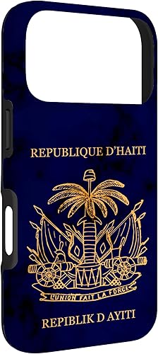 Vista 81 de iPhone 13 Pro Haití, haitiano, pasaporte de Haití, bandera de Haití. Funda