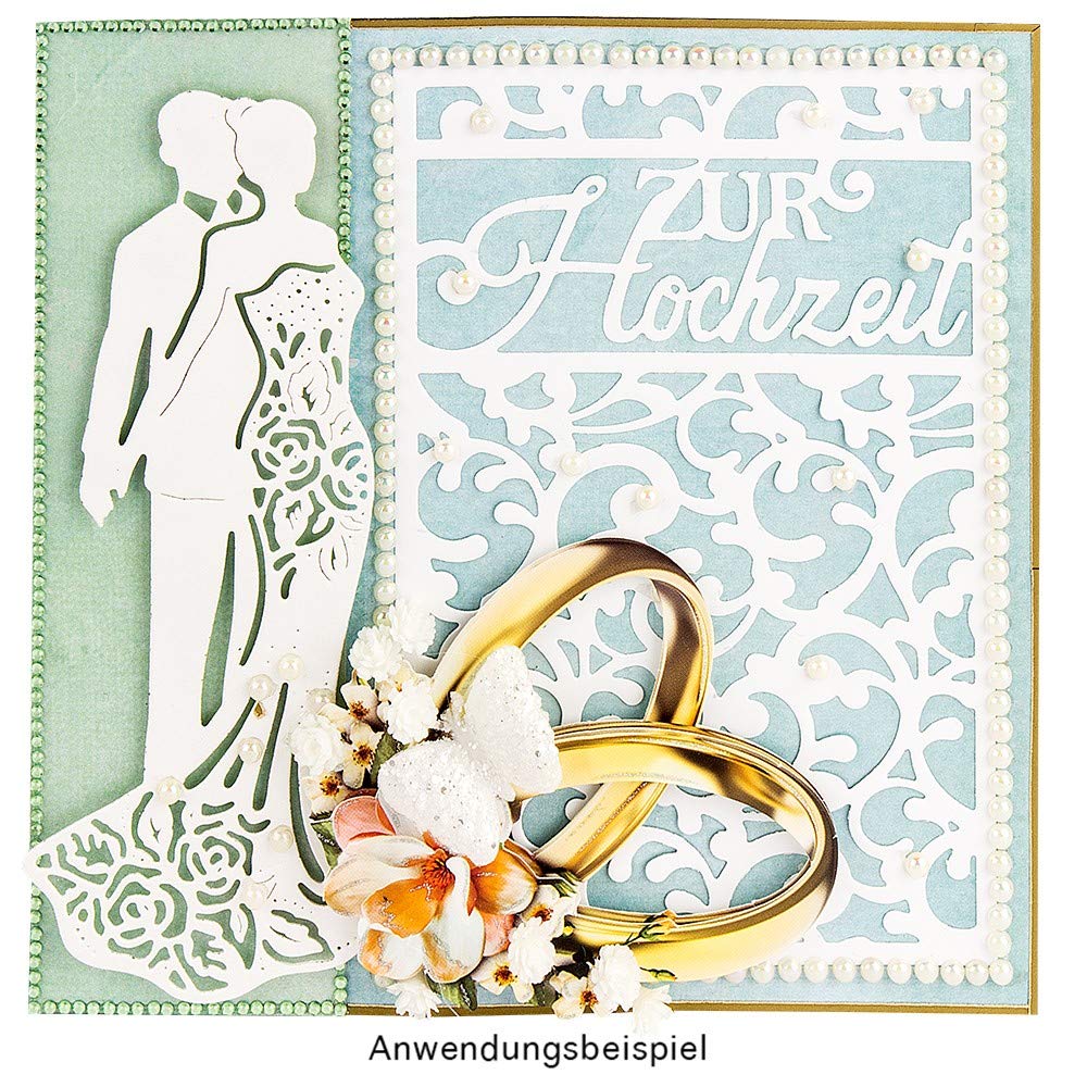 Fustella, Cuore liches beileid, 9,5 cm x 14,5 cm, adatto per gaengige Stanz macchine | Stencil per personalizzare biglietti d' auguri, inserti Tristezza, kondolenz