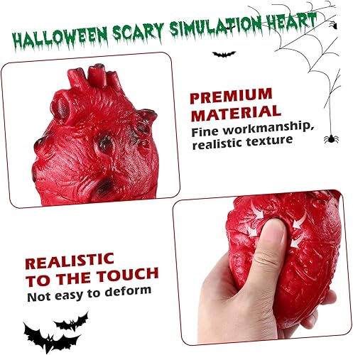Miniatura 2 de PRETYZOOM Accesorio de corazón falso, modelo de corazón de resina exprimible, parte del cuerpo humano sangriento de simulación para suministros de