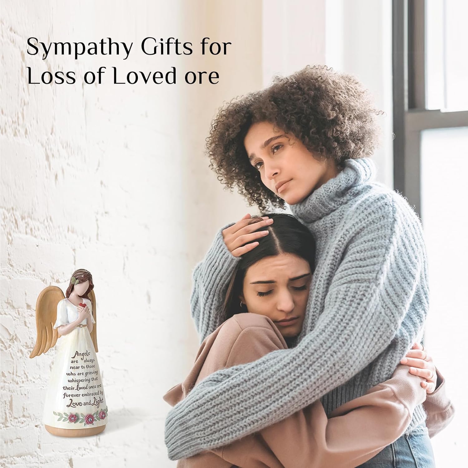 Memorial Gifts for Loss of Mom: Sympathy Angel Figurines Statue Grieving Mother Passing Remembrance Gift for Loved One - Image 5