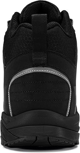 LARNMERN PLUS Heren Dames Werkschoenen Waterdicht Slipvast Comfortabel Veiligheidsschoenen (Zwart,44EU