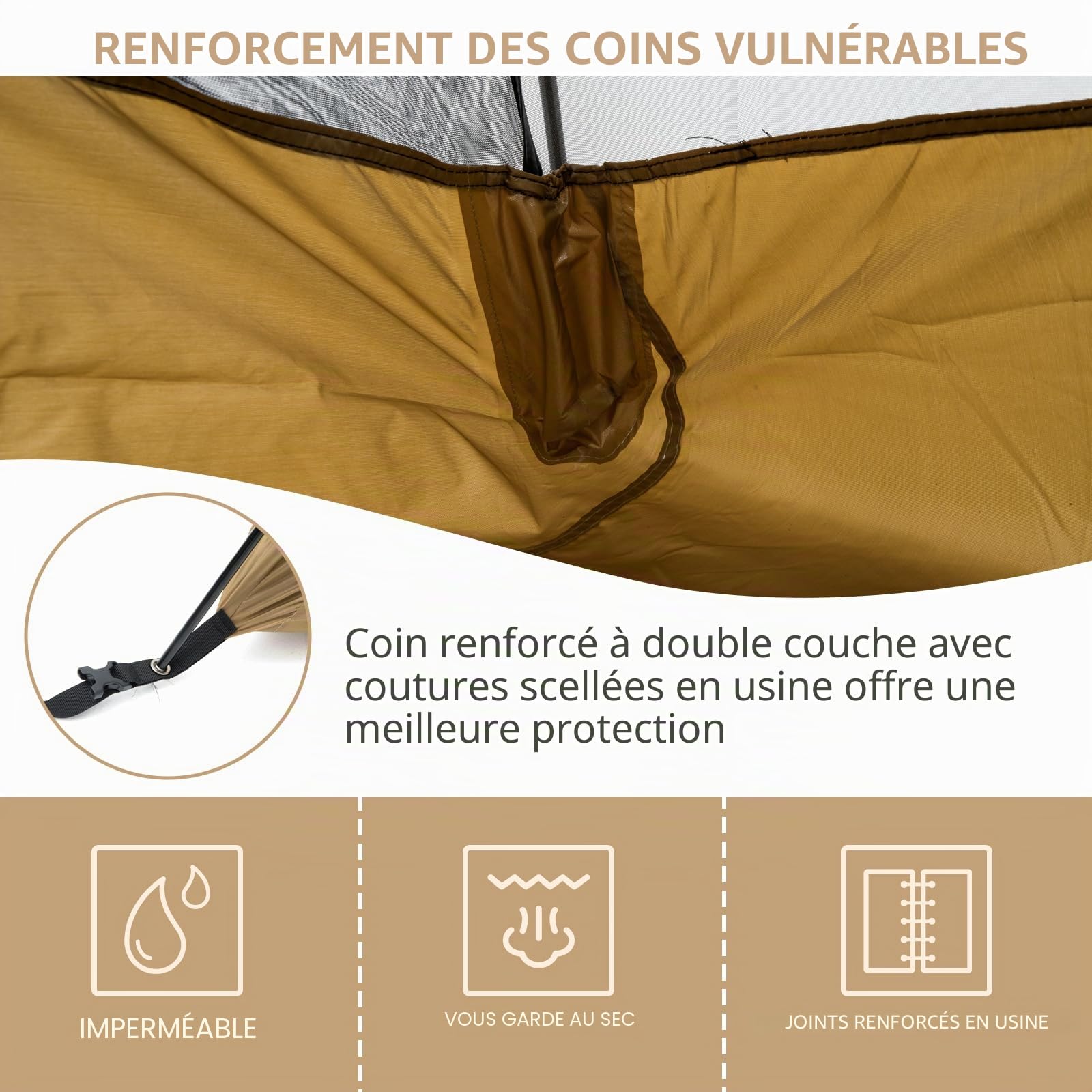 BISINNA Tente Dôme 2 Personnes 3-4 Saisons | Imperméable & Résistant au Vent | Ultraléger & Compact pour Camping, Randonnée, Festival
