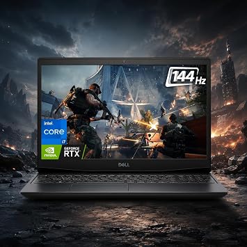Dell G5 15.6" FHD 144Hz Gaming Laptop, Intel Core i7 6 Cores, Up to 5.0GHz, 32GB RAM, 2TB SSD, NVIDIA GeForce RTX 2070 8GB, Wi-Fi, Bluetooth, USB-C, HDMI 2.0, Backlit Keyboard, SD Reader, Win 11