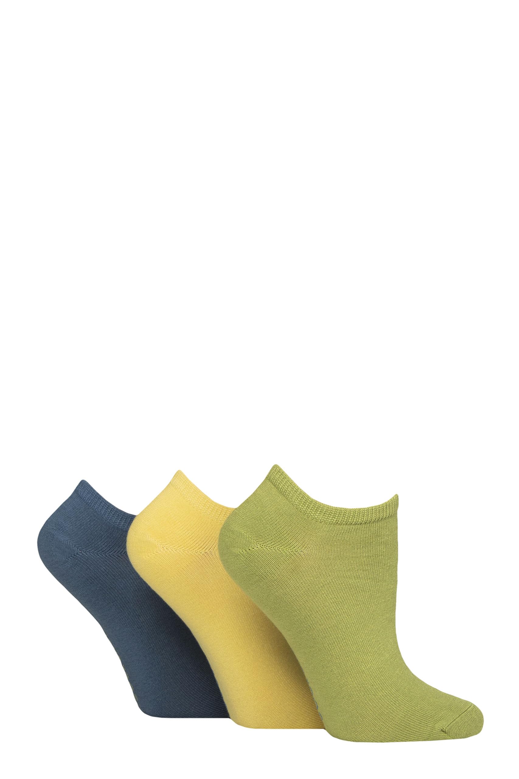 Sockshop Women's Ocean View Plain Bamboo Trainer Liners - Short Socks, Low, Plain, Patterned, Soft & Breathable, Cooling, Multipack Of 3 Size 4-8 (Uk, Numeric, 4, 8, Regular, Regular, )