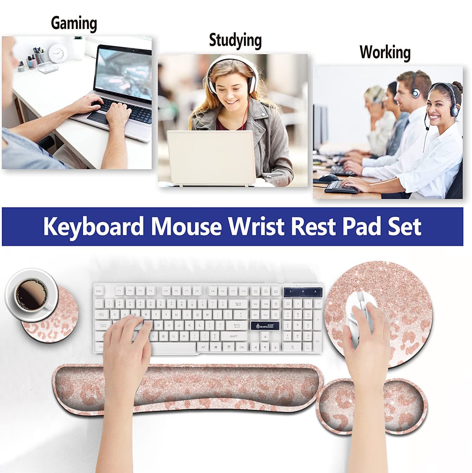 Amazon.co.jp：キーボードリストレスト+マウスパッド+マウスリスト