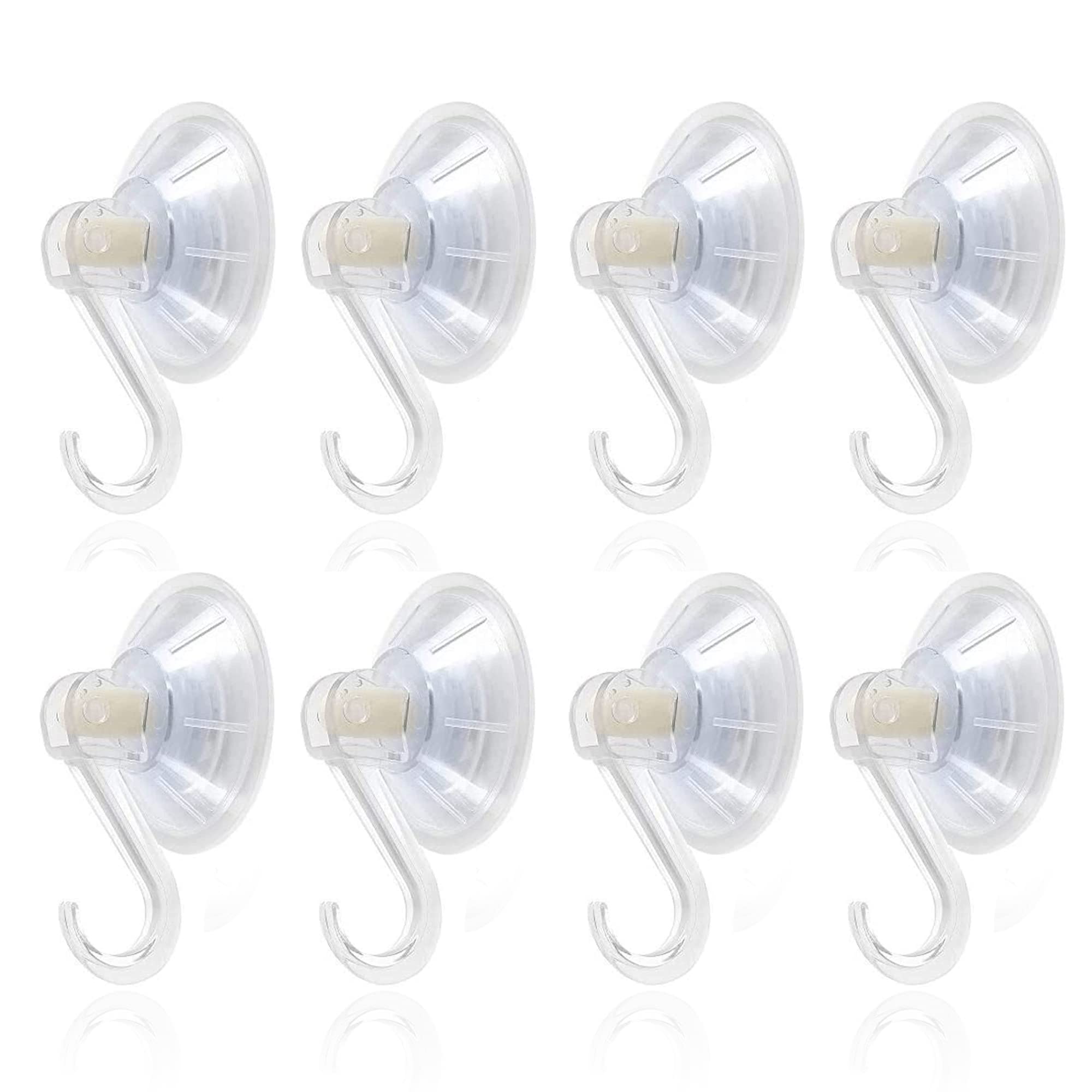 Photo 1 of 1st Choice 6 Pack Clear Plastic Suction Cup Hooks, Ultra Heavy Duty, Strong Power Lock, Vacuum Traceless, Smooth Waterproof Oil-Proof Wall Shower Kitchen Window Bathroom Holder
