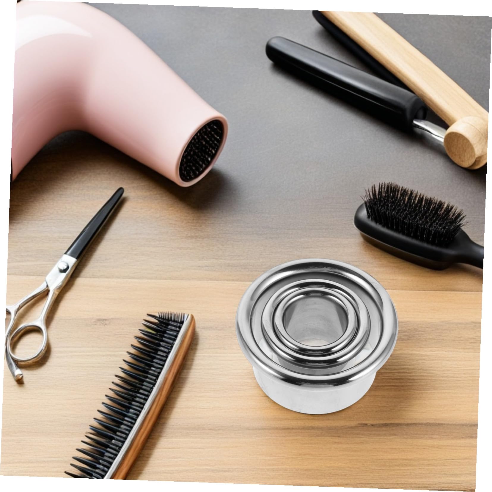 Healifty Soporte para Secador de Pelo para Tubo de Viento 6 Piezas de Acero Inoxidable Compacto Soporte Estable y Organización de Accesorios para Baño y Barbería