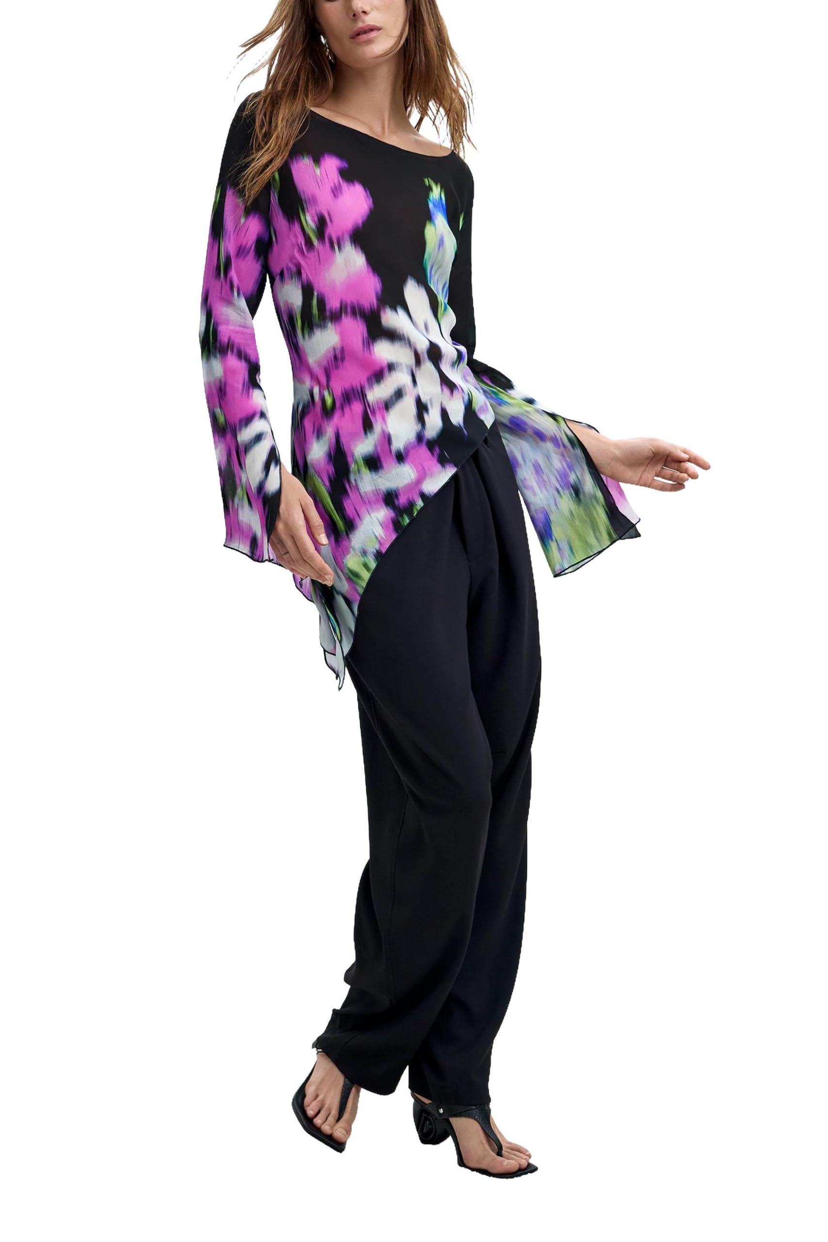 Desigual Blusa Mujer Negro L