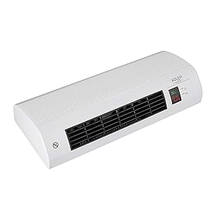 ADLER AD 7714 Calefactor Cerámico de Pared Split, Sensor Ventanas Abiertas, Temporizador Semanal, Termostato Digital 7-38 °C, Función Ventilador, Mando a Distancia, 2200W