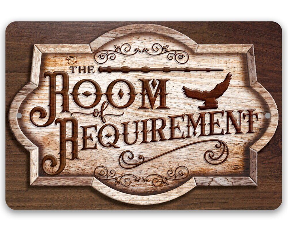 Yaasimoule Metal The Room Requirement Signs Signs & Plaques Home Decor 12X8 Inch/30X20cm