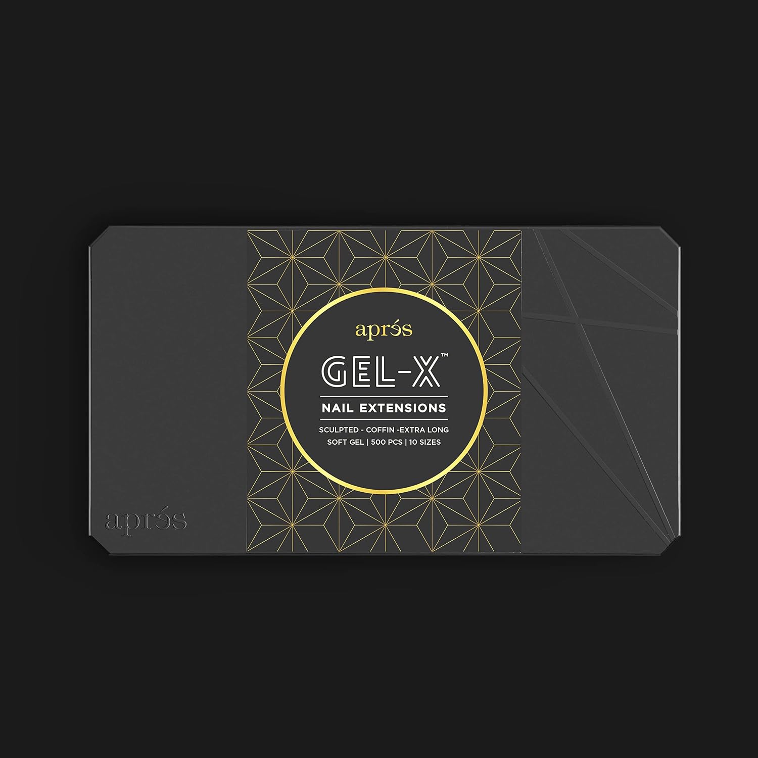 Apres Nail Gel-X Sculpted Coffin Extra Long Box of Tips | 250 Gel-X Tips | Premium Quality | 10 Sizes 0-9 | No Size 00 Included | 2022 Version