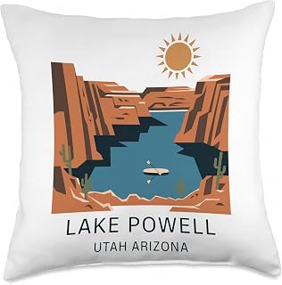 Lake Powell Desert Paddle Adventure Souvenir Throw Pillow