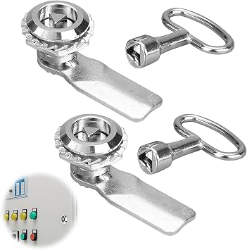 2-Piece Electric Gas Meter Box Lock, Zinc Alloy Cam Lock, 3/4"