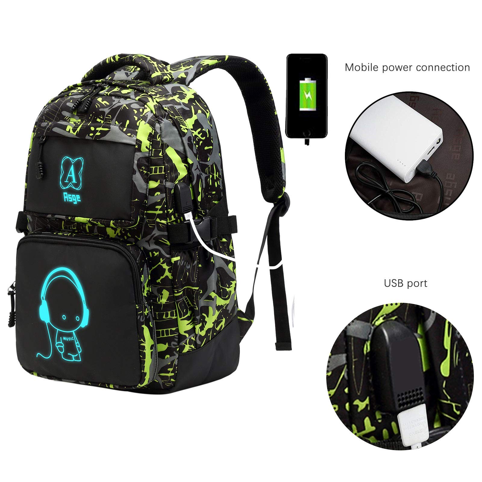 Asge Monocromatico Negocios Mochilas Nailon Mochilas Escolares Hombres Universitarias Mochilas Tipo Casual Grandes Mochila Ordenador 15 6 Pulgada