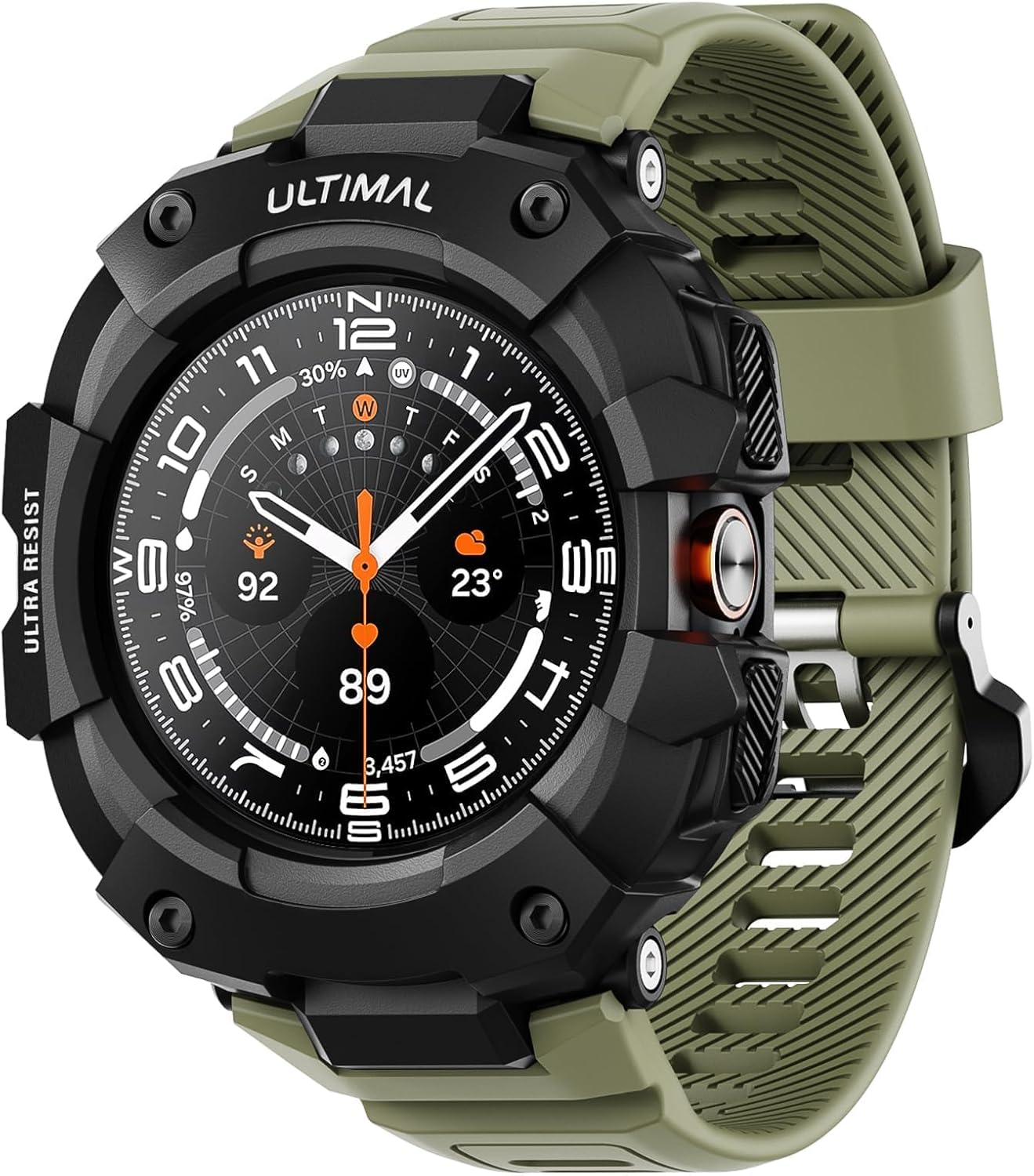ULTIMAL Bands Compatible with Samsung Galaxy Watch Ultra 47mm band with case for Men, Rugged Sports Case Protective for Galaxy Watch Ultra (2025/2024) Army Green