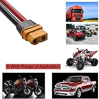 Vista 6 de XT60 a encendedor de cigarrillos para automóvil, encendedor de cigarrillos, cable de extensión XT60 de 12 AWG XT60, cable adaptador compatible