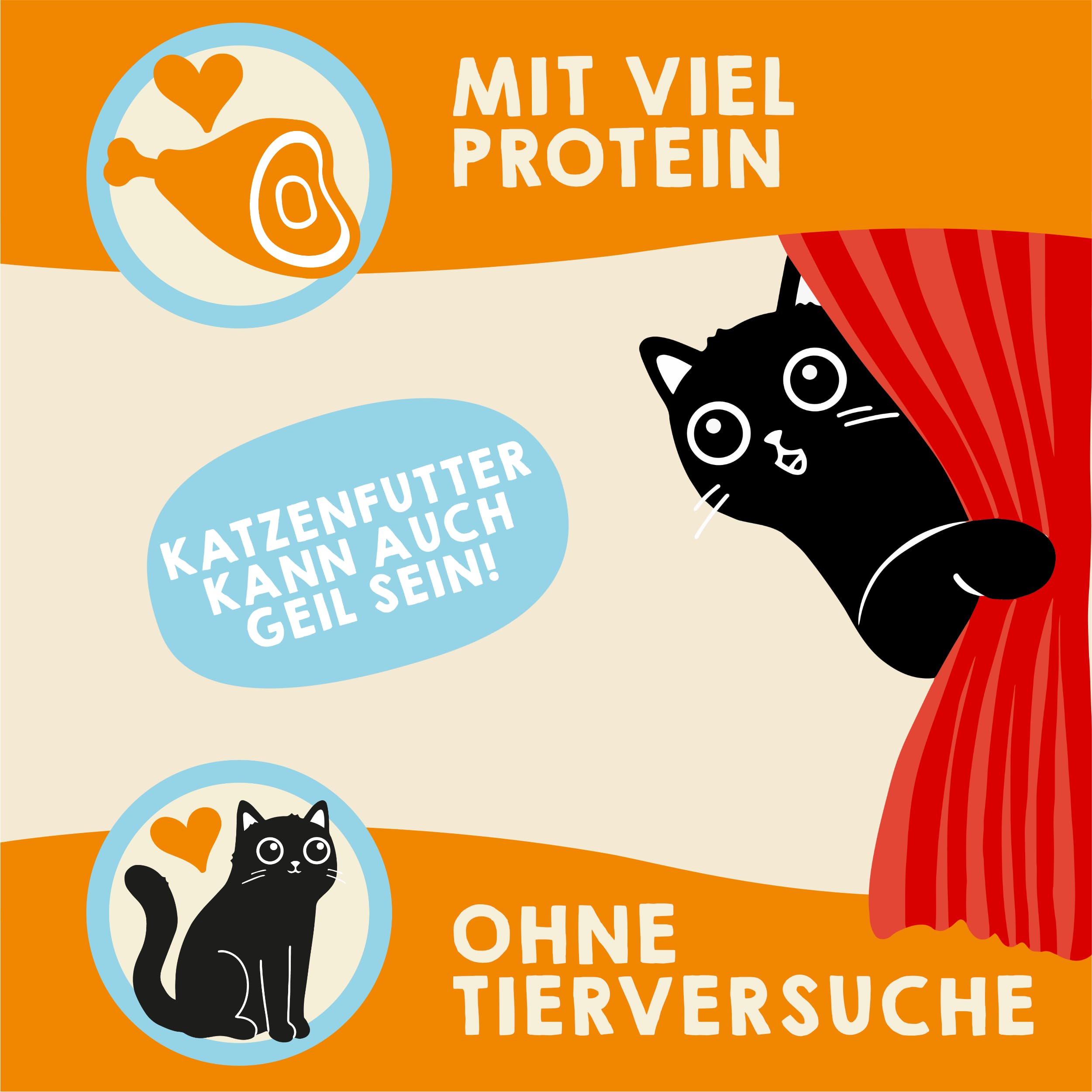 Lucky Lou Adult Mix-Paket Katzenfutter nass - 18 x 400g - hochwertiges Katzenfutter mit viel Protein - Nassfutter getreidefrei & ohne Zucker