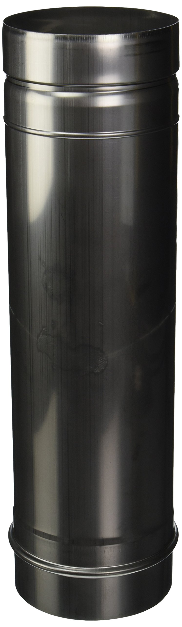 12" Straight vent pipe for 4" Stainless Steel by Noritz – 14.25" H x 5.13" W x 4.75" D, Stainless Steel, Iron, Model VP4-12STRAIGHT