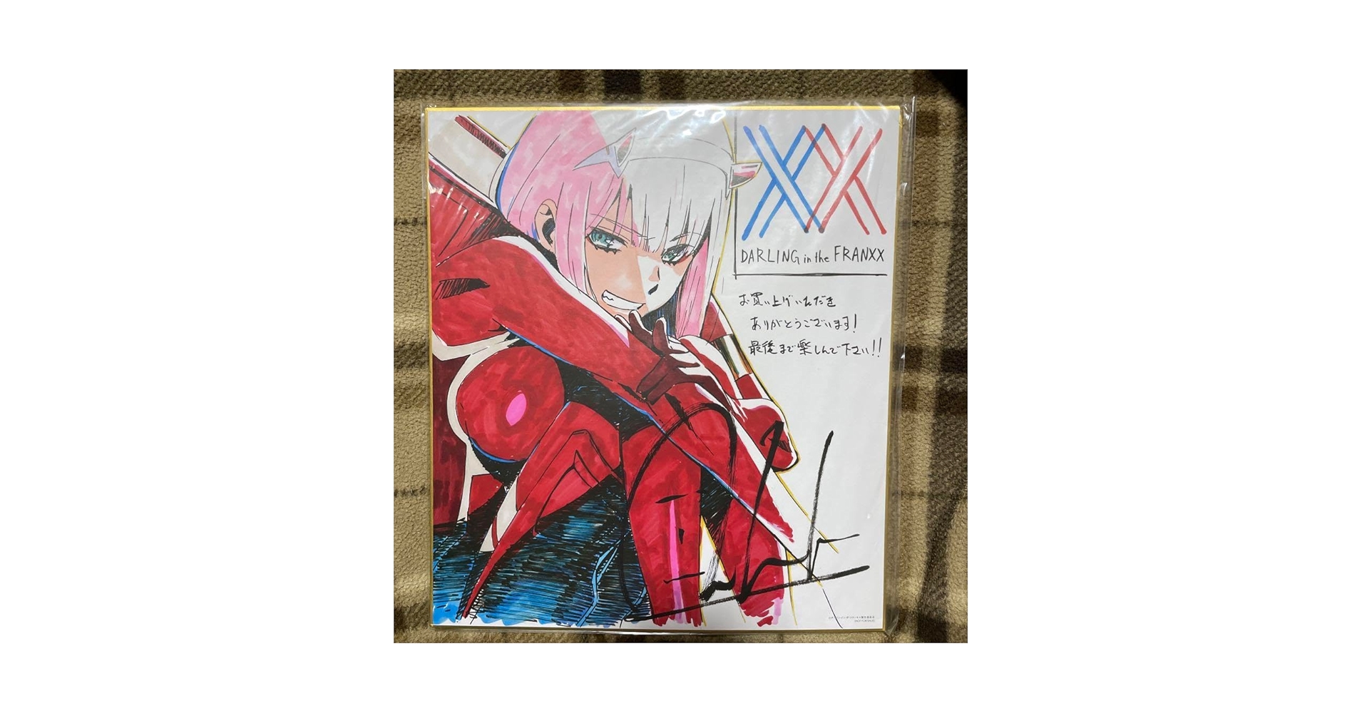 ゼロツー 田中将賀描きおろし複製色紙 ダーリン・イン・ザ・フランキス ダーリン・イン・ザ・フランキス 購入特典 ゼロツー 田中将賀