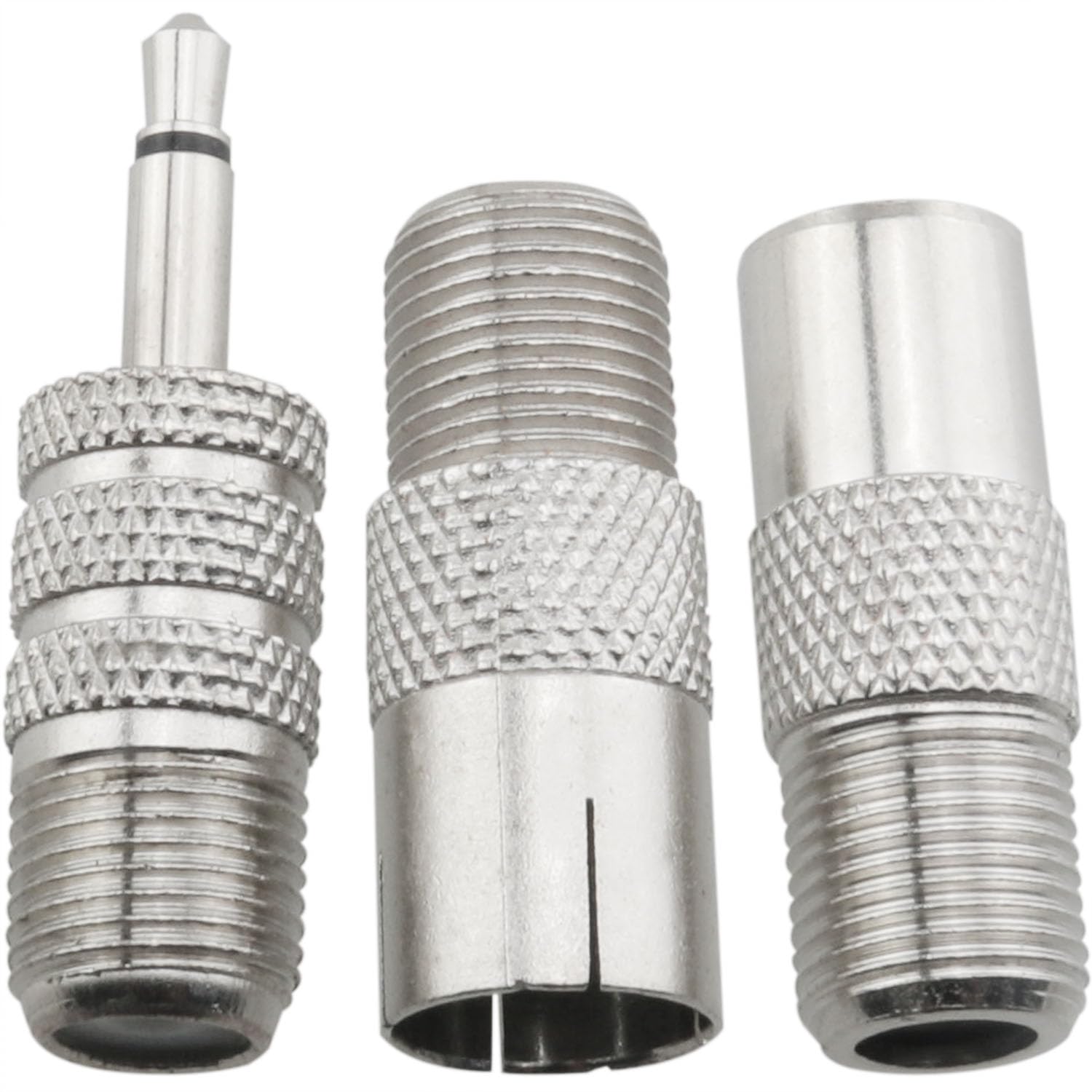 DGZZI 3PCS F-Type Connection Adapter Antenna Interface TV Female Socket Male Plug 3.5mm Audio Digital Cable Set-Top Box Connector