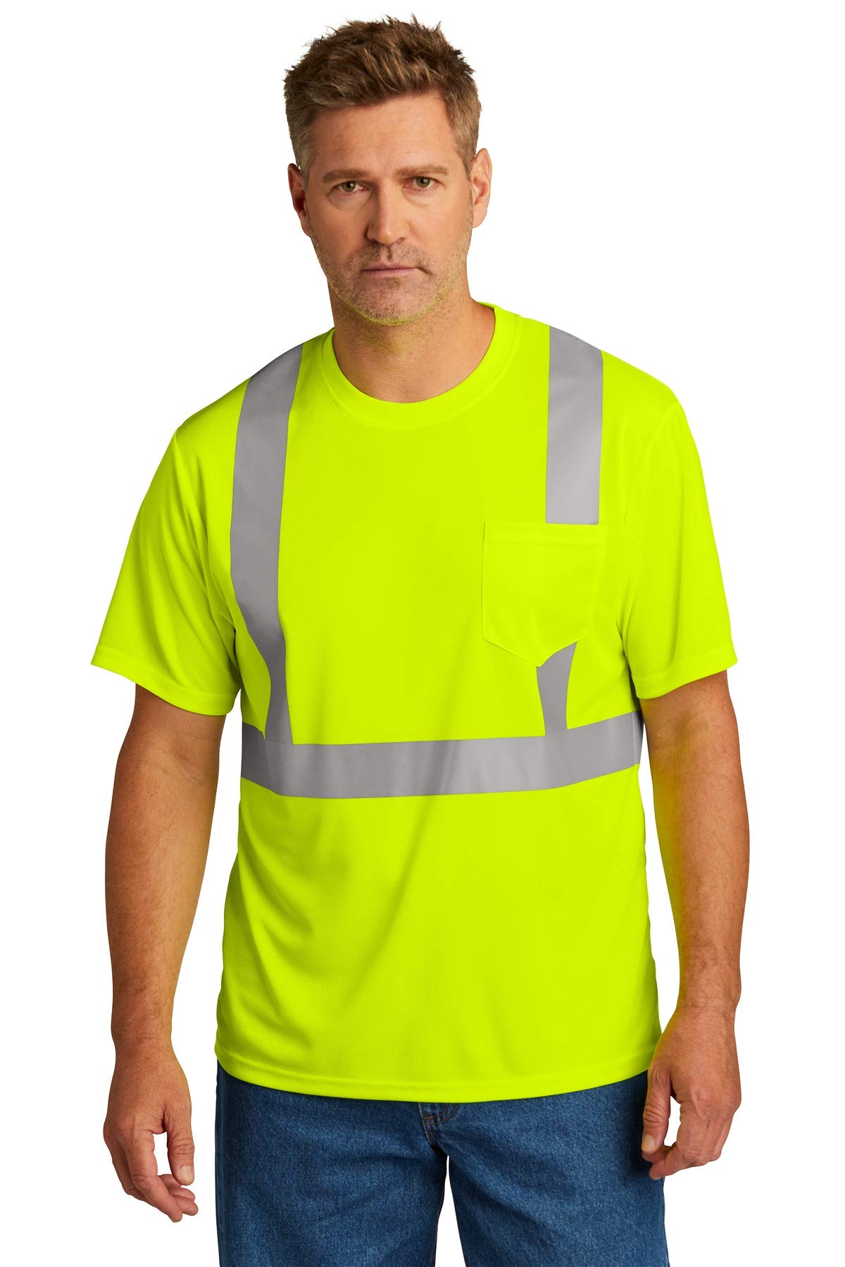 Cornerstone ANSI 107 Class 2 Mesh Tee | Reflective Safety T-Shirt for Men & Women, Comfortable High Visibility Clothing