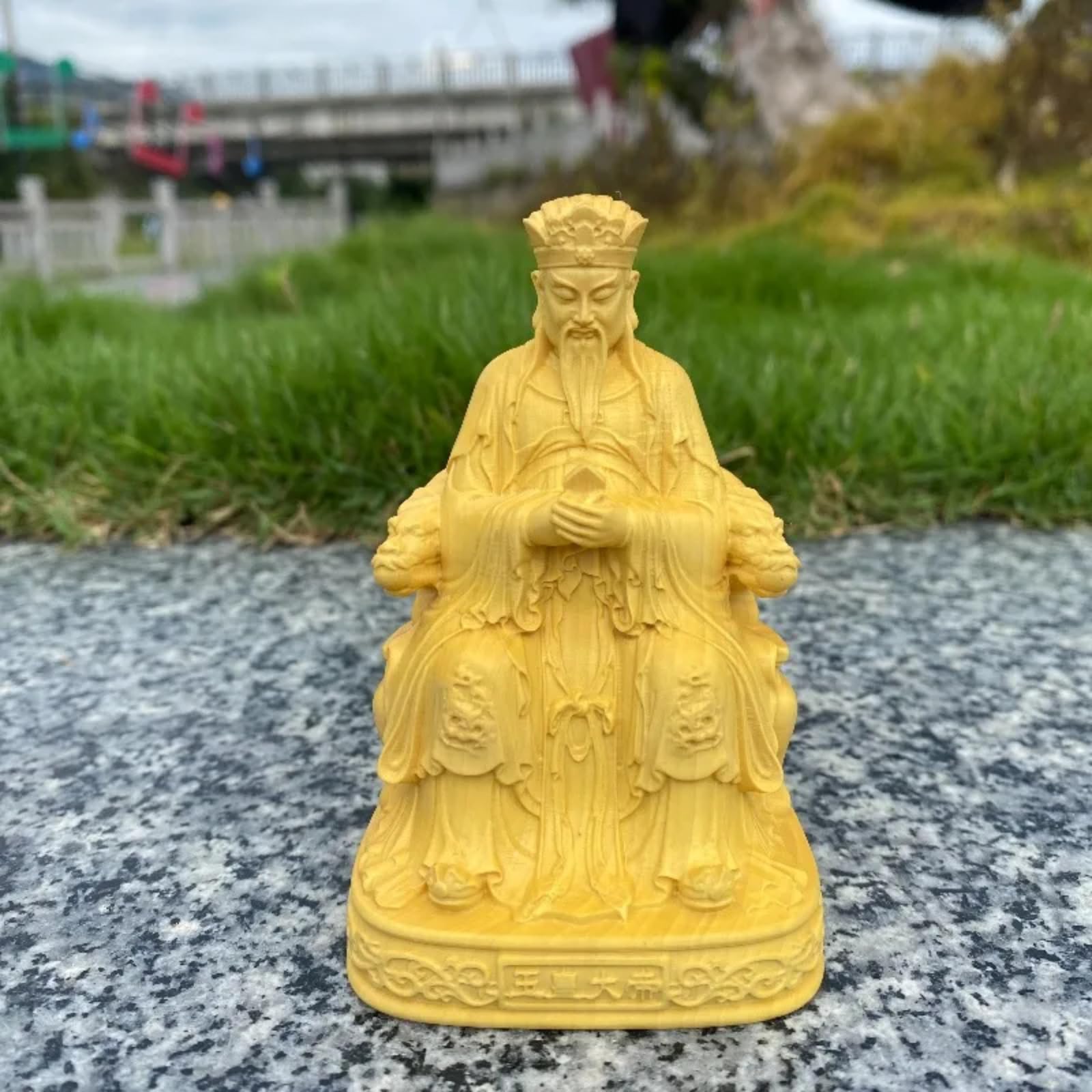 Aottsd Mini Guanyin Statue Brass Lotus Tabletop Worship Small Ornament 5Cm