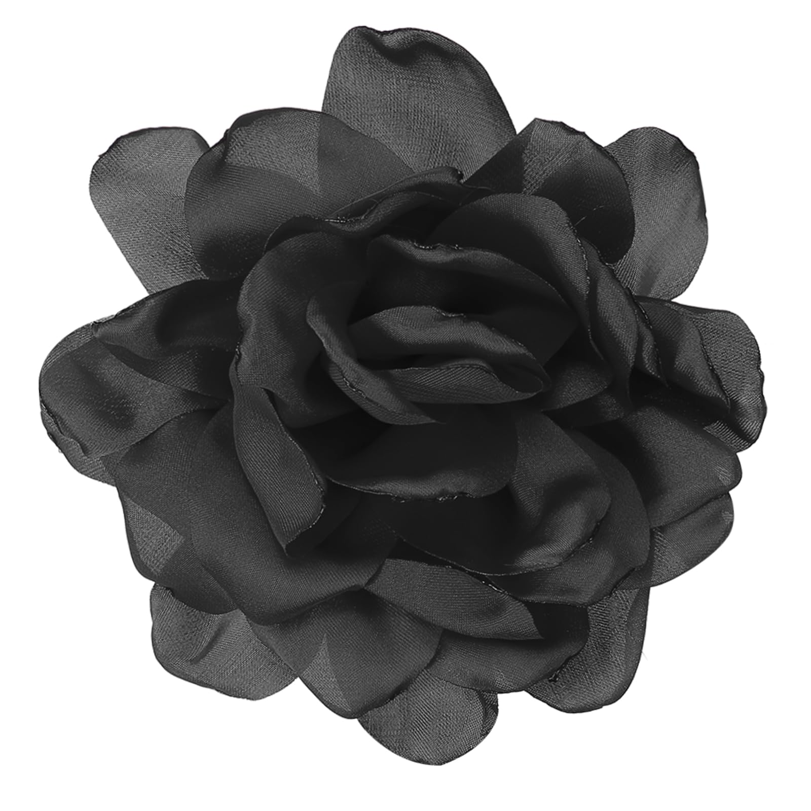 PATIKIL Flor Broche de Seda Satén Peonía Pinza de Pelo Clip Grande Solapa Accesorio para Mujer Boda Fiesta