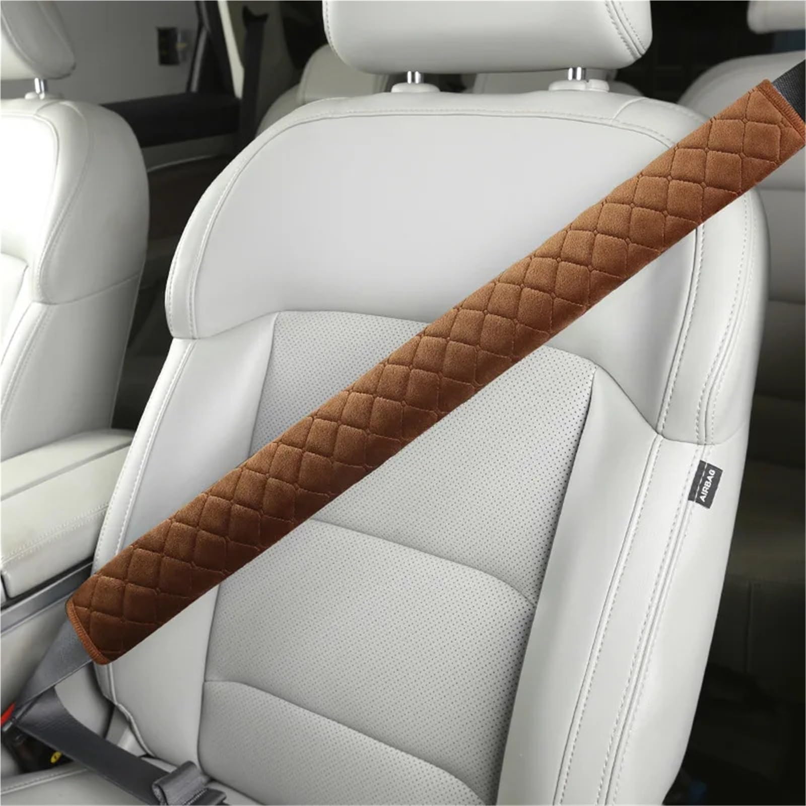 Copri cintura di sicurezza, 75/85 cm Comfort del sedile Cintura di sicurezza Protezione for le spalle Imbottitura for camion Interni auto(Black,85cm)