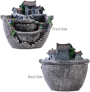 Creative Fairy Garden Flower Pot, Plant Pot, Succulent Plant Flower Pot Rack - Hanging Design Suitable for Home, Office, and Garden Decoration (Silvery)