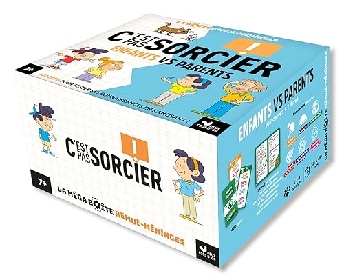 Méga boîte remue-méninges enfants versus parents C'est pas sorcier - boîte avec cartes