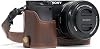 MegaGear Ever Ready Leather Camera Half Case Compatible with Sony Alpha A6300, A6000