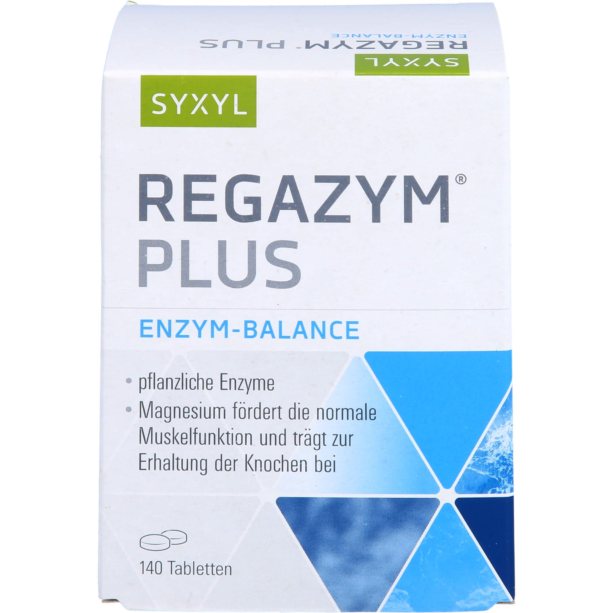 SYXYL Regazym Plus Tabletten/Nahrungsergänzungsmittel mit Magnesium für eine normale Muskelfunktion und zur Erhaltung der Knochen / 140 Tabletten im Blister