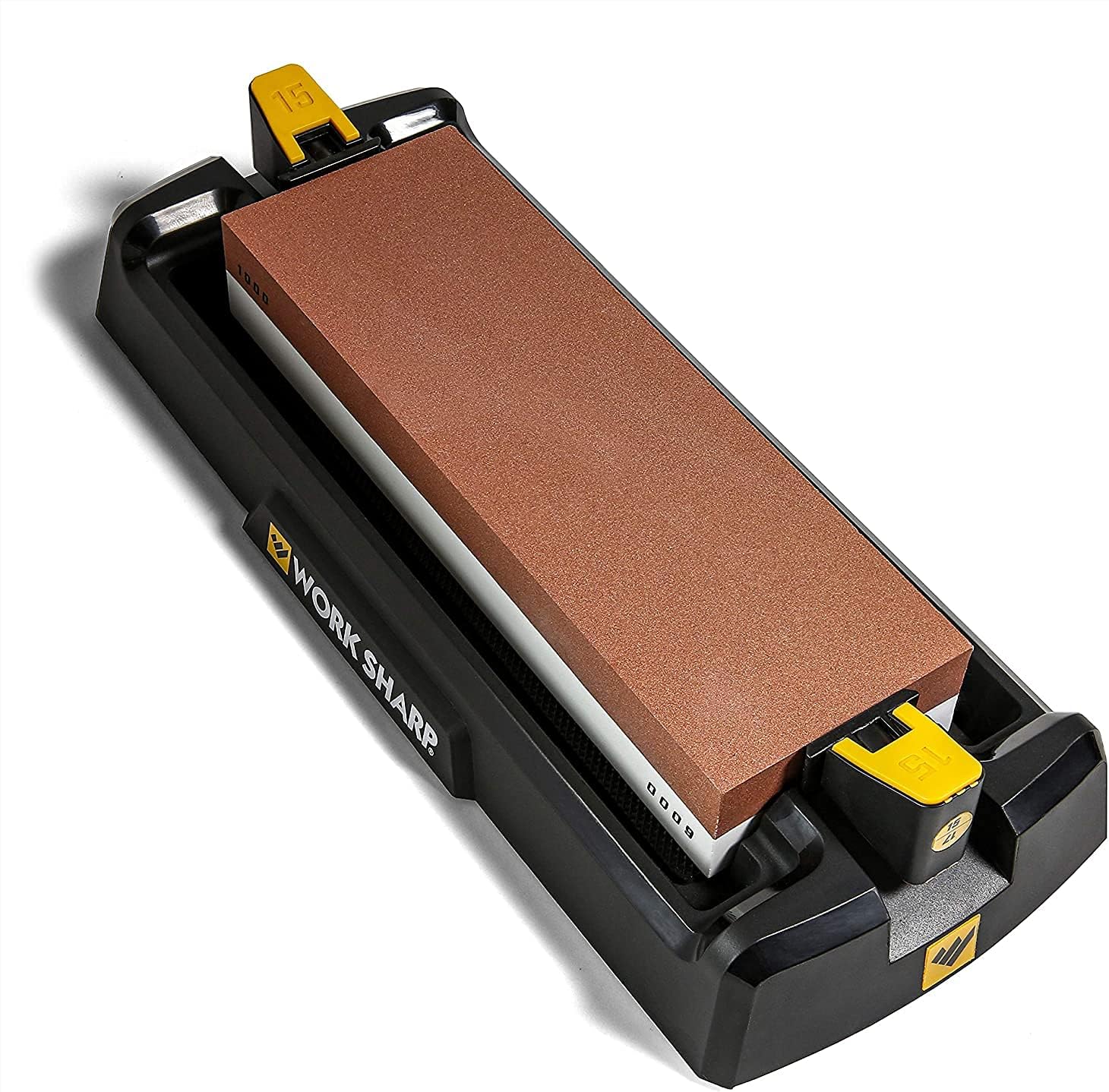 Benchtop Whetstone Knife Sharpener – WSBCHWHT-I Professional Diamond Stone Knife Sharpener – Edged Tools Benchtop Sharpening Chef Tool for Home and Kitchen Knives, Pocket, & Fillet