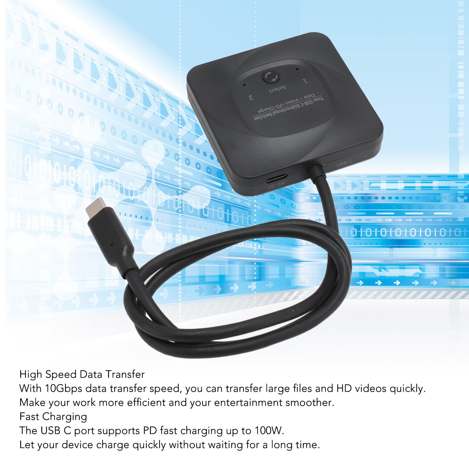 USB C Dwukierunkowy 2 w 1 Wyjście 8K 60Hz 10Gbps