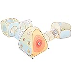 UTEX 6 in 1 Pop Up Play Tent with Tunnel, Ball Pit for Kids, Boys, Girls, Babies and Toddlers, Indoor/Outdoor Playhouse