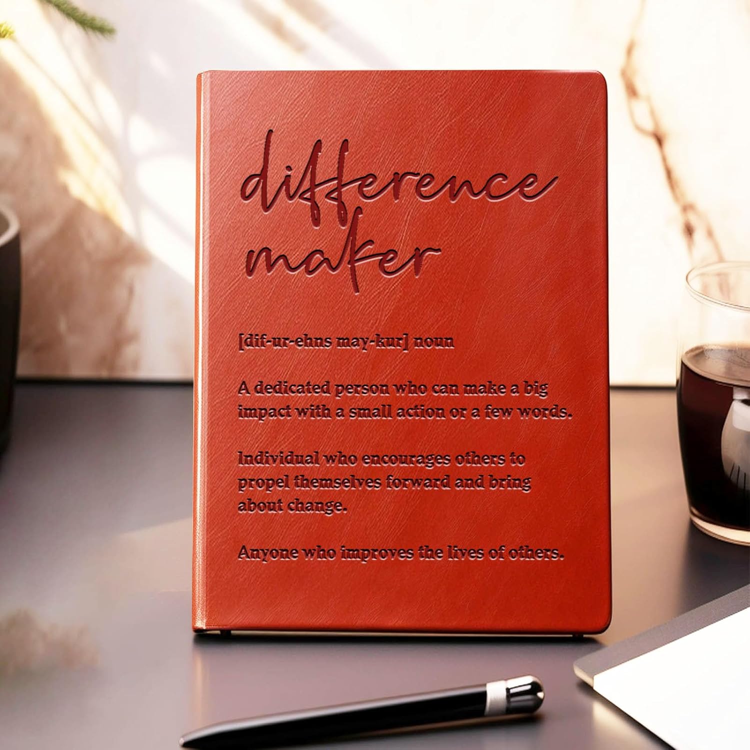 Social Worker Gift Never Underestimate The Difference You Can Make Inspirational Leather Notebook Social Work Appreciation Gift (difference maker) - Image 3