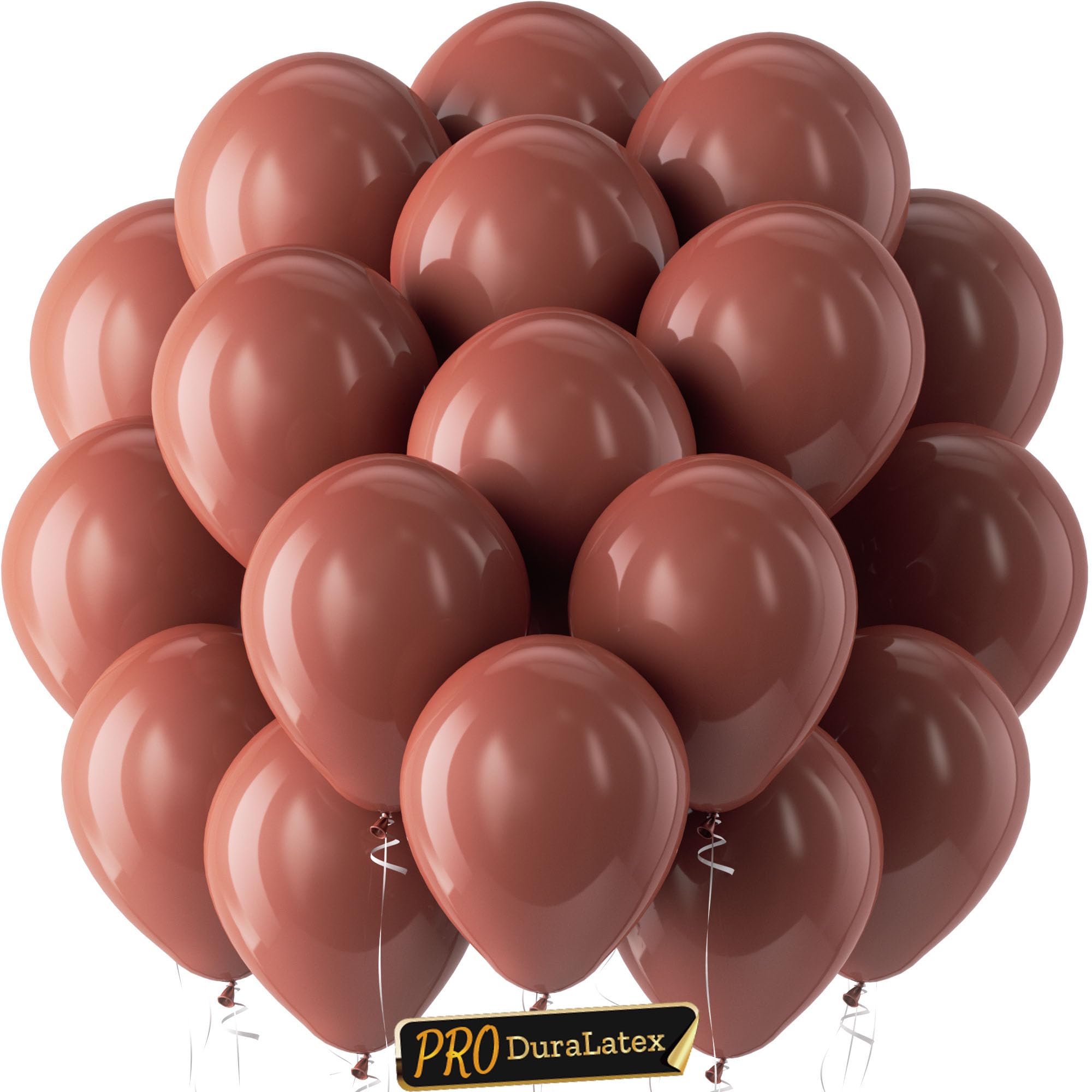 Bezente Pro Duralatex Dark Brown Extra-Thick Balloons 120 Pack 10 inch