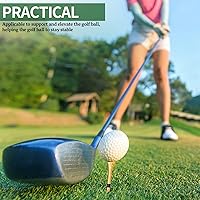 Vista 6 de Jadive Camisetas de golf de bambú de 3-1/4 pulgadas de largo establo de madera para actividades de golf, color natural y azul